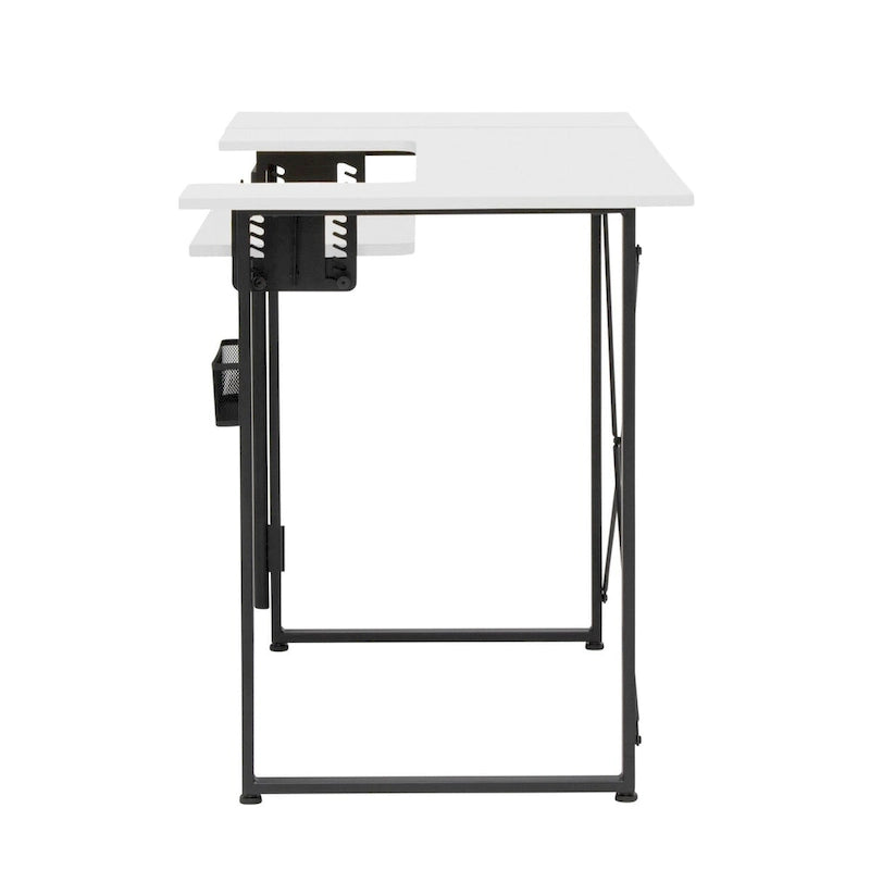 Table de couture pivotante Sew Ready avec panneau de rangement et plateforme réglable