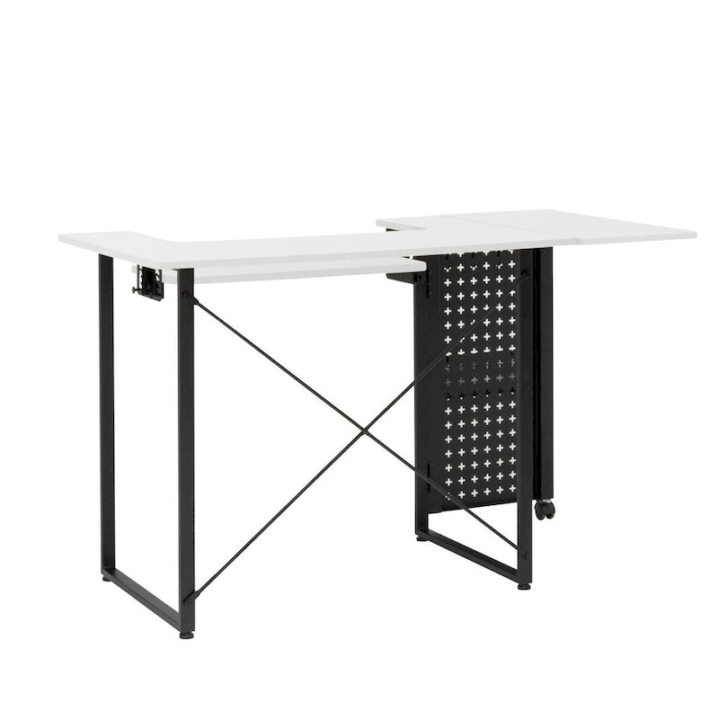 Table de couture pivotante Sew Ready avec panneau de rangement et plateforme réglable