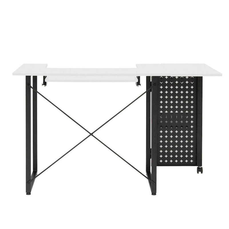 Table de couture pivotante Sew Ready avec panneau de rangement et plateforme réglable