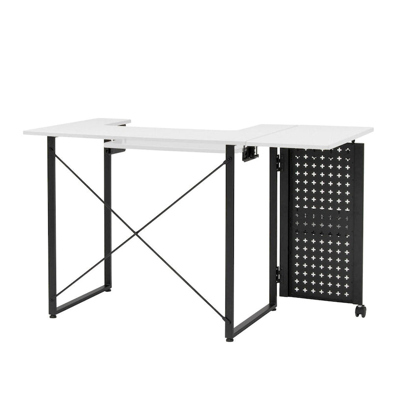 Table de couture pivotante Sew Ready avec panneau de rangement et plateforme réglable