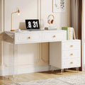 Bureau d'ordinateur moderne à 5 tiroirs avec base en acrylique
