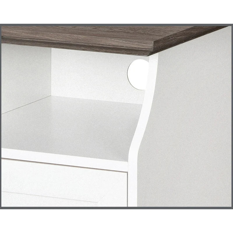 Meuble de classement vertical 2 portes blanc Saint Birch Finley avec rangement dissimulé