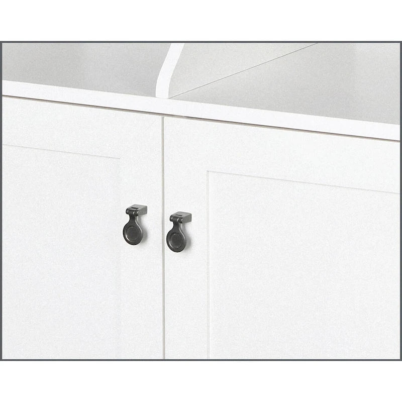 Meuble de classement vertical 2 portes blanc Saint Birch Finley avec rangement dissimulé