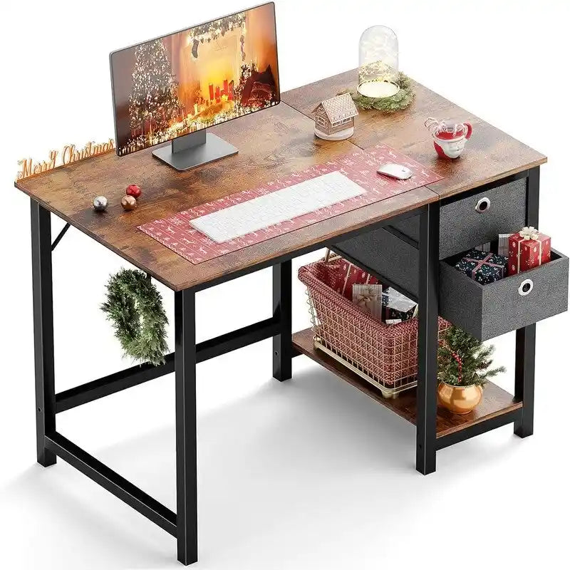 Bureau d'ordinateur avec tiroirs