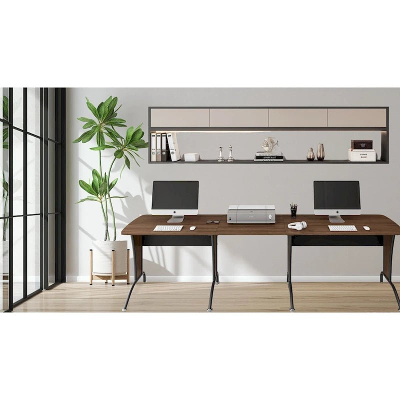Bureau d'ordinateur de luxe en L ou droit de style loft