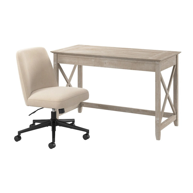 Ensemble bureau et chaise Bush Furniture Key West 48 po L x 24 po P