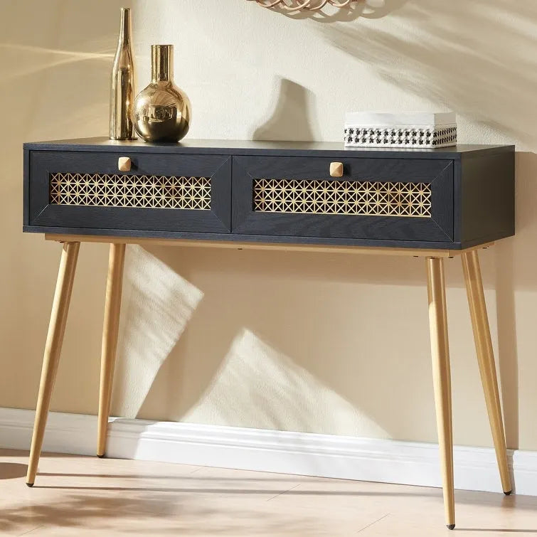Console d'entrée à 2 tiroirs en bois de 41,9 po