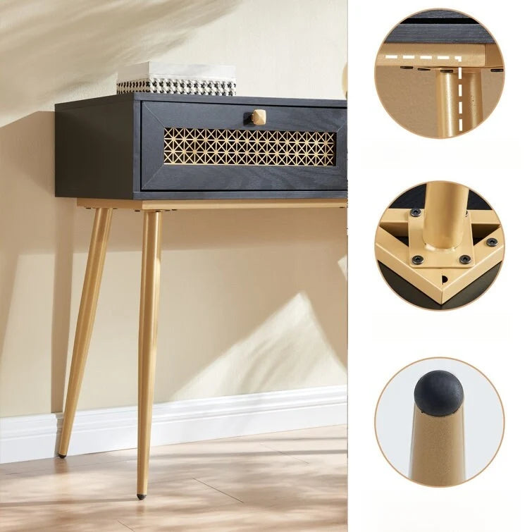 Console d'entrée à 2 tiroirs en bois de 41,9 po