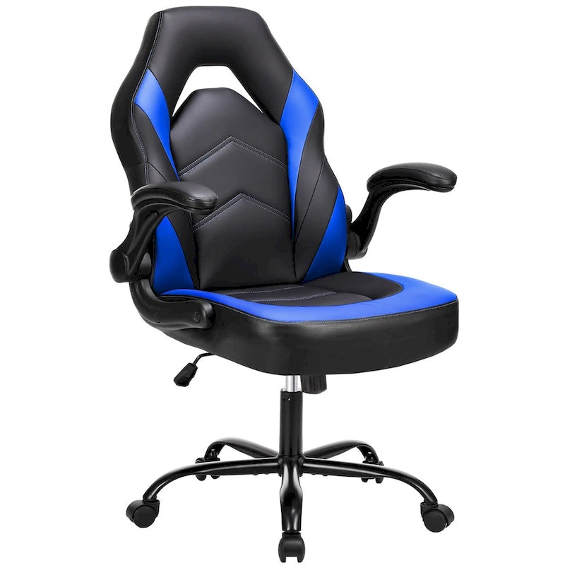 Chaise de bureau ergonomique avec support lombaire réglable en hauteur et accoudoirs relevables