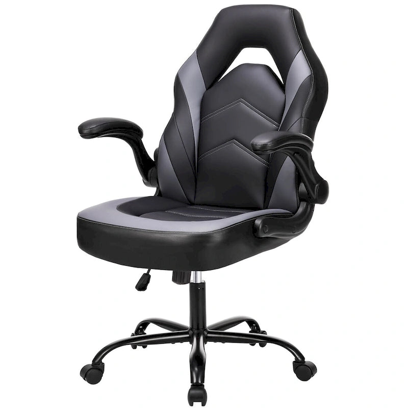 Chaise de bureau ergonomique avec support lombaire réglable en hauteur et accoudoirs relevables