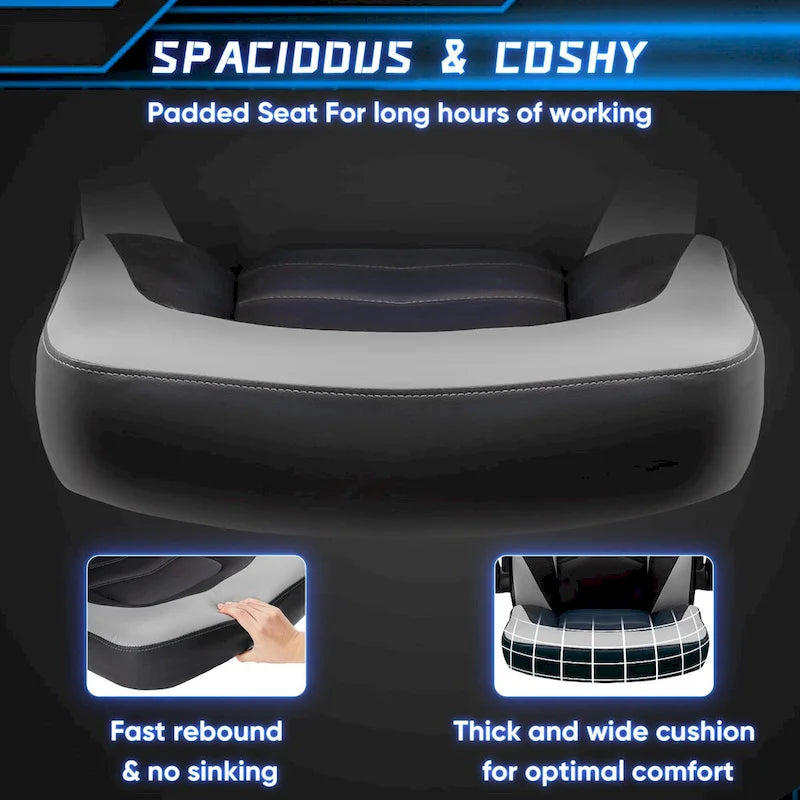 Chaise de bureau ergonomique avec support lombaire réglable en hauteur et accoudoirs relevables