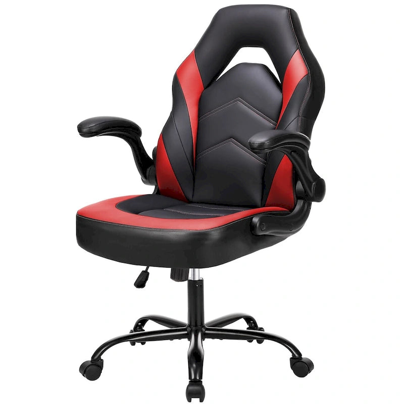 Chaise de bureau ergonomique avec support lombaire réglable en hauteur et accoudoirs relevables