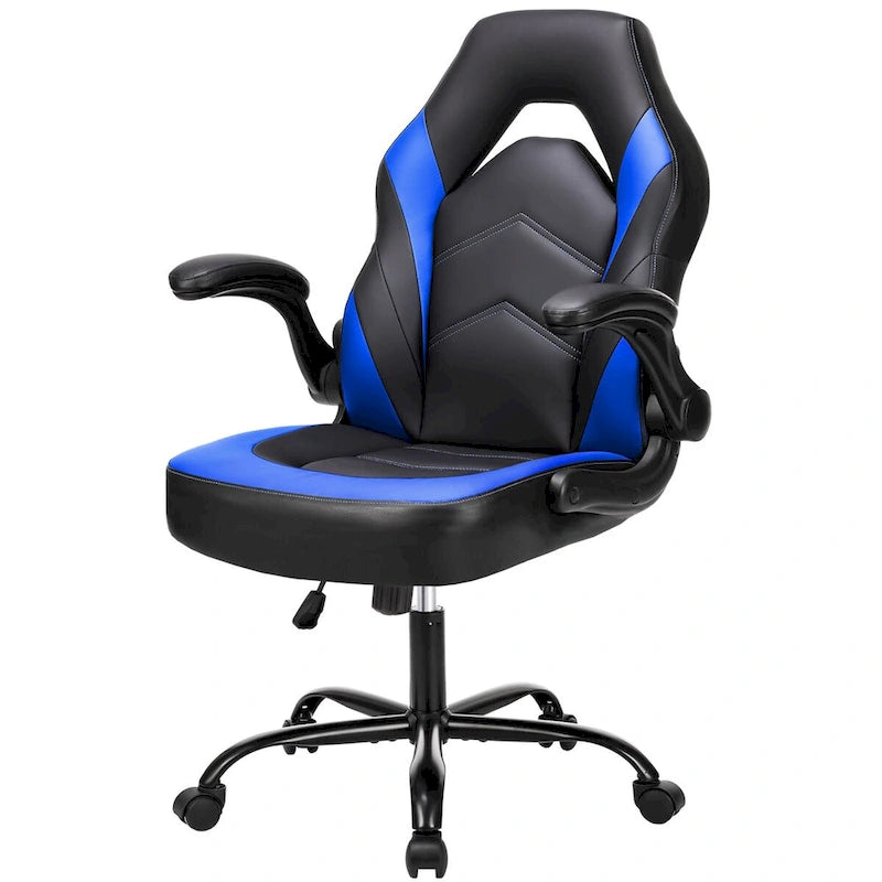 Chaise de bureau ergonomique avec support lombaire réglable en hauteur et accoudoirs relevables