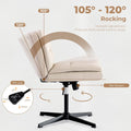 Chaise de bureau sans accoudoirs Chaise de vanité sans roulettes