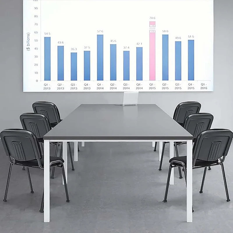 Ensemble de chaises de conférence pour salle de réunion avec cadre en métal et dossier rembourré