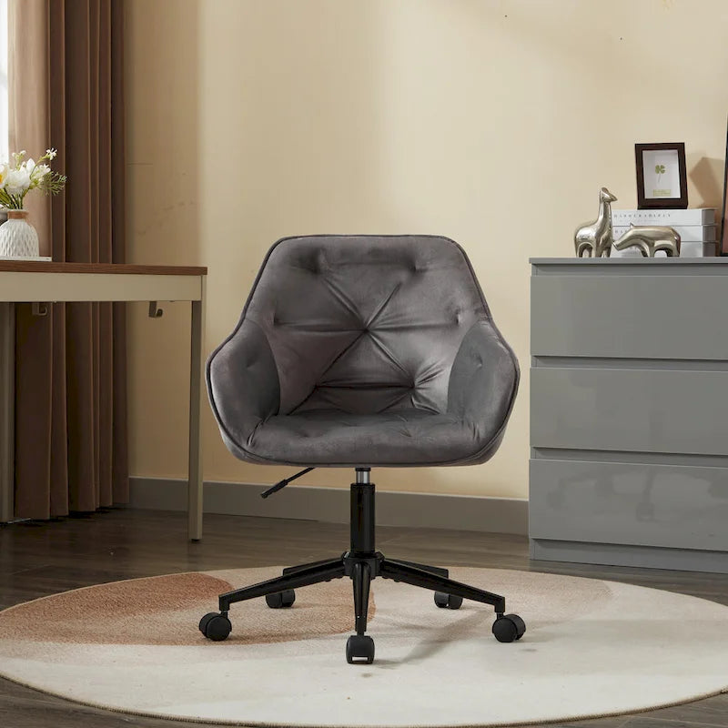 Chaise de bureau en velours