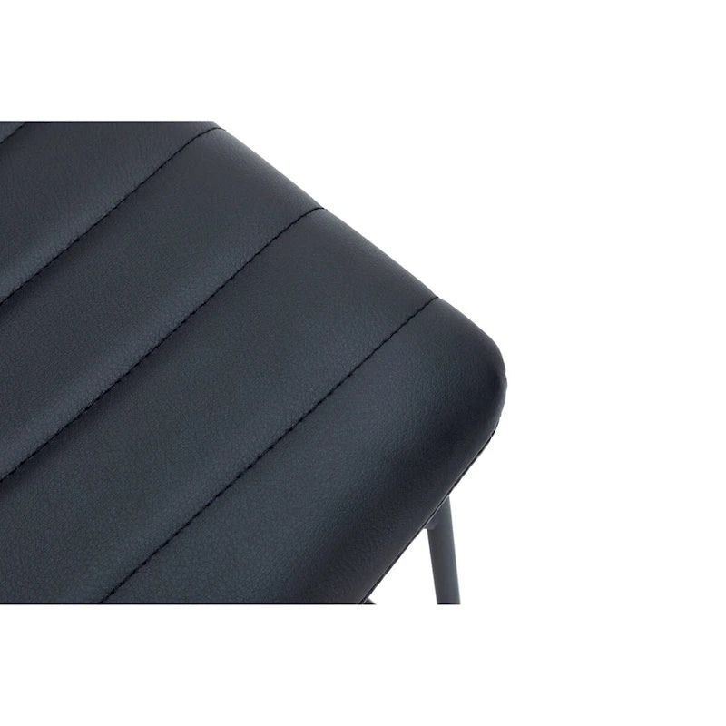 Chaise de bureau en cuir polyester avec piètement en acier inoxydable série Zylar