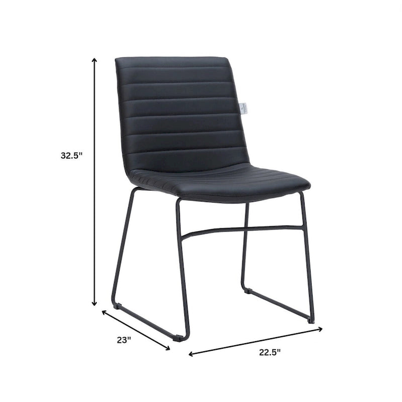 Chaise de bureau en cuir polyester avec piètement en acier inoxydable série Zylar