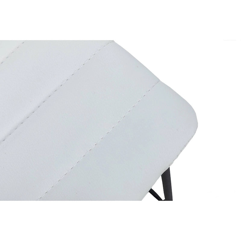 Chaise de bureau en cuir polyester avec piètement en acier inoxydable série Zylar