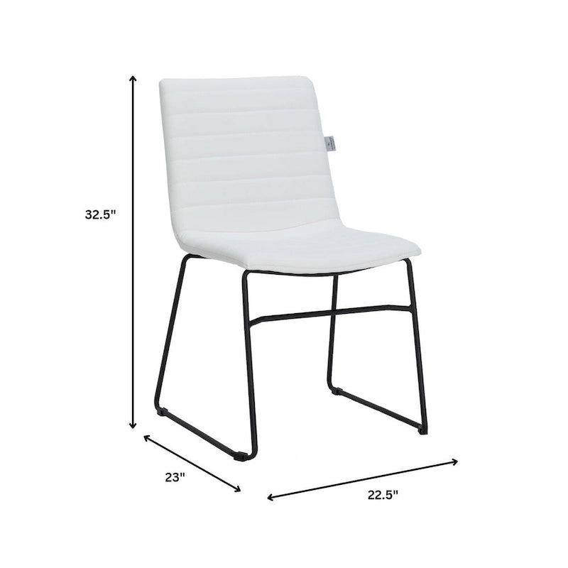Chaise de bureau en cuir polyester avec piètement en acier inoxydable série Zylar