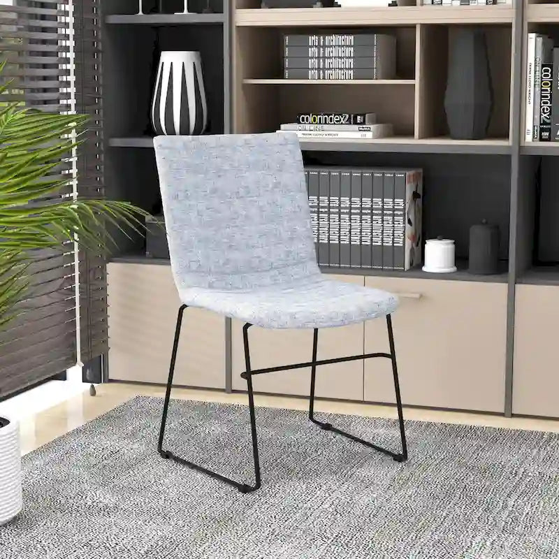 Chaise de bureau en cuir polyester avec piètement en acier inoxydable série Zylar
