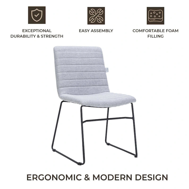 Chaise de bureau en cuir polyester avec piètement en acier inoxydable série Zylar