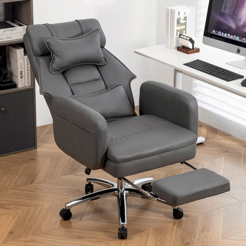 Fauteuil de bureau en cuir pivotant