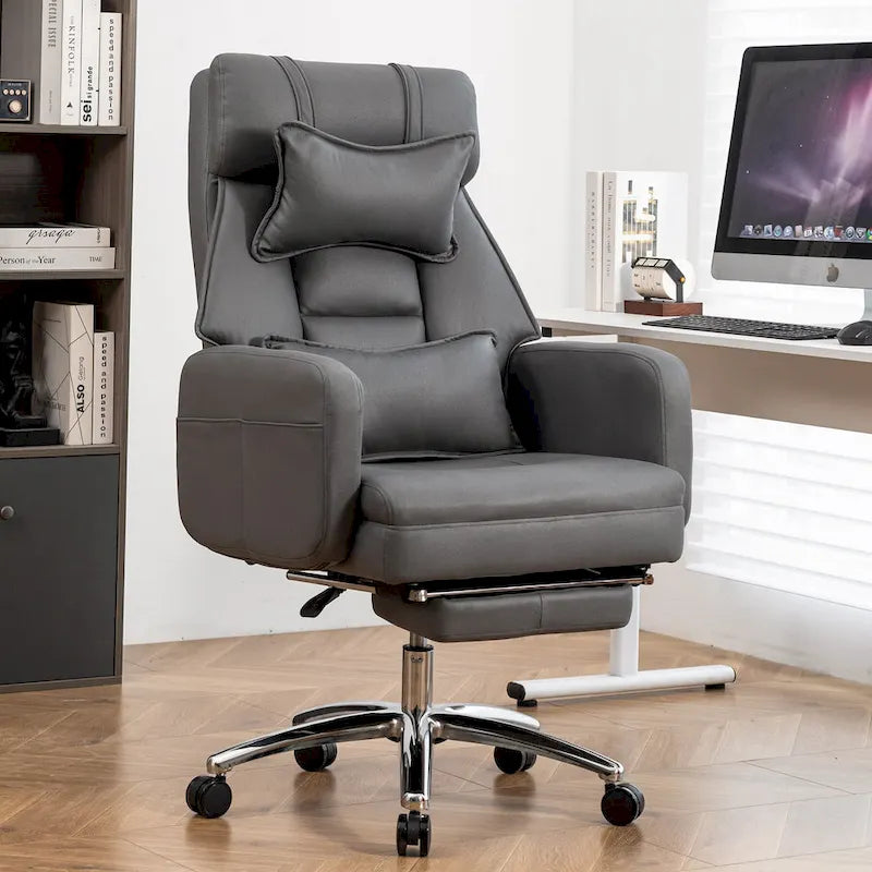Fauteuil de bureau en cuir pivotant