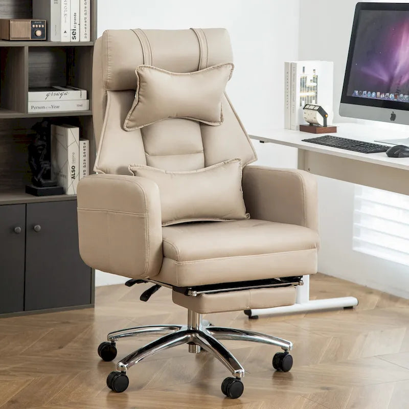 Fauteuil de bureau en cuir pivotant