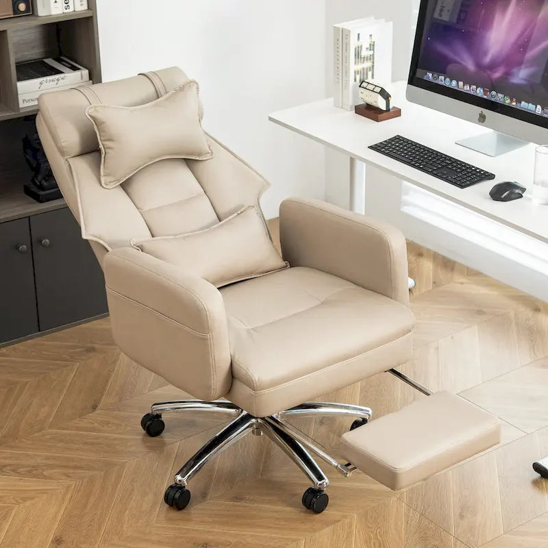 Fauteuil de bureau en cuir pivotant