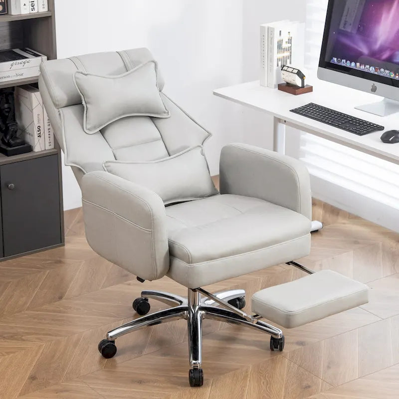 Fauteuil de bureau en cuir pivotant