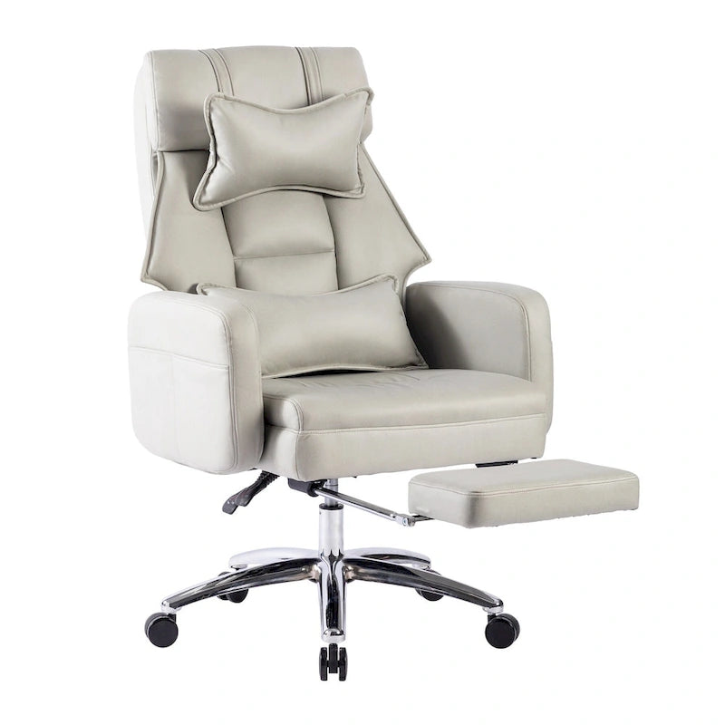 Fauteuil de bureau en cuir pivotant