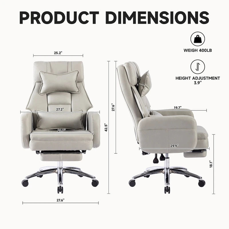 Fauteuil de bureau en cuir pivotant