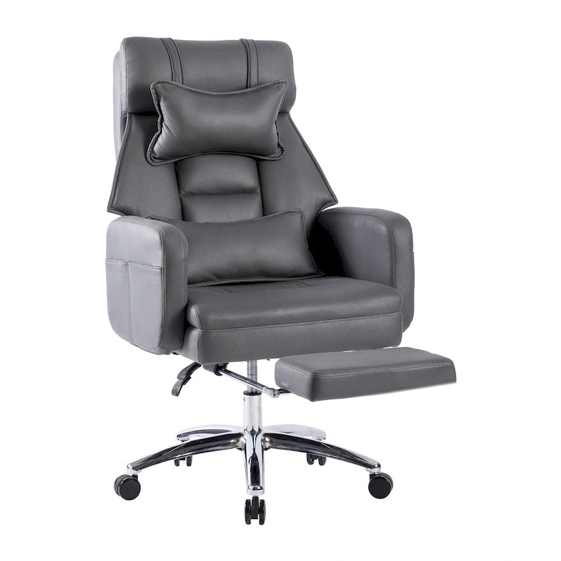 Fauteuil de bureau en cuir pivotant