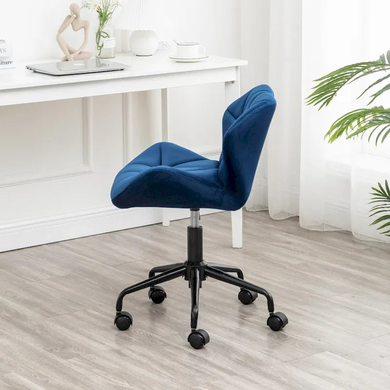 Chaise de bureau pivotante réglable capitonnée diamant pour bureau