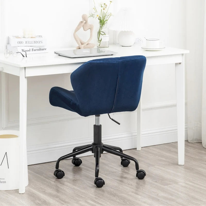 Chaise de bureau pivotante réglable capitonnée diamant pour bureau
