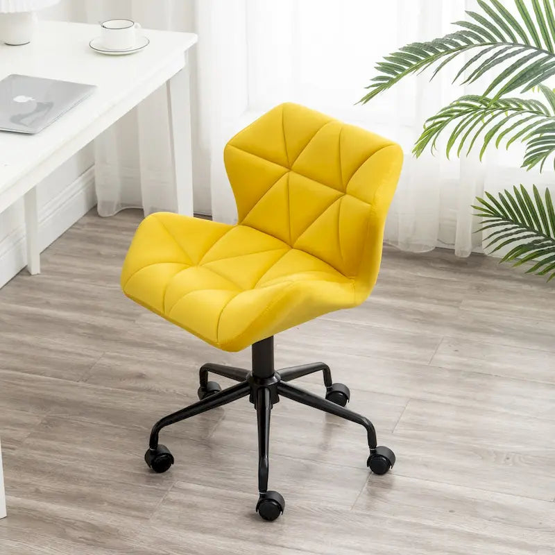 Chaise de bureau pivotante réglable capitonnée diamant pour bureau