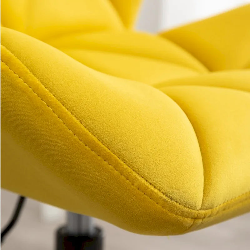 Chaise de bureau pivotante réglable capitonnée diamant pour bureau