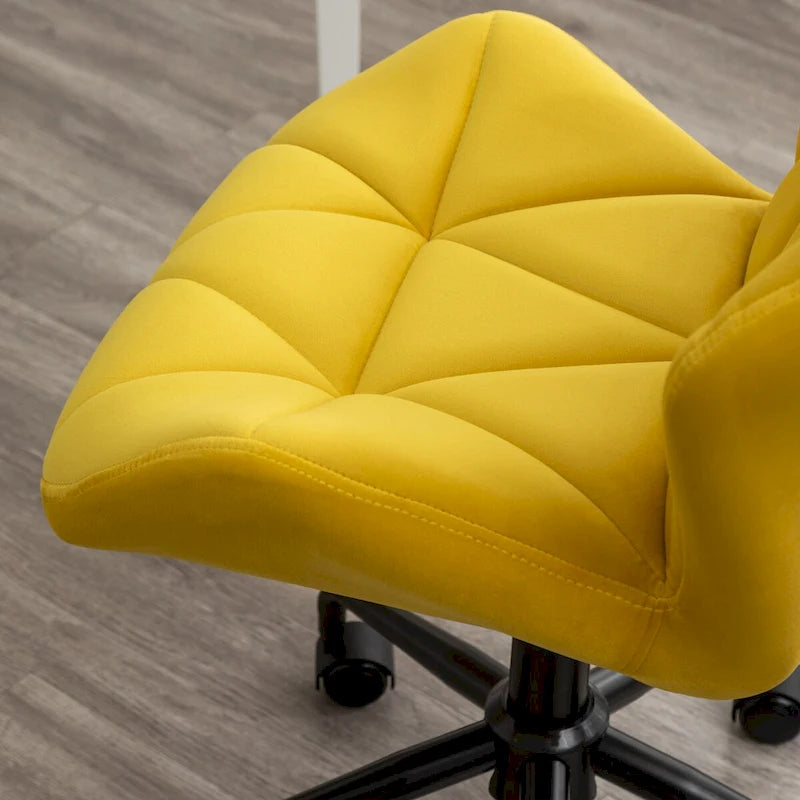 Chaise de bureau pivotante réglable capitonnée diamant pour bureau