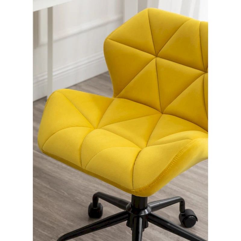 Chaise de bureau pivotante réglable capitonnée diamant pour bureau