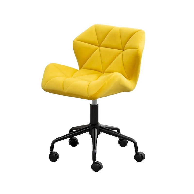 Chaise de bureau pivotante réglable capitonnée diamant pour bureau