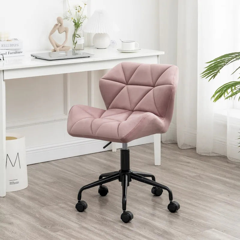 Chaise de bureau pivotante réglable capitonnée diamant pour bureau