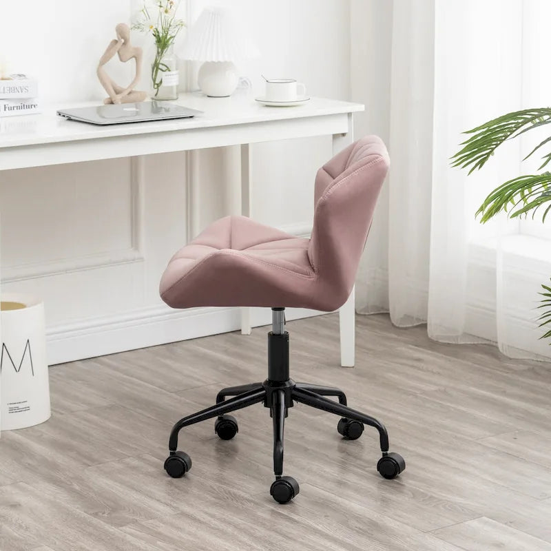 Chaise de bureau pivotante réglable capitonnée diamant pour bureau