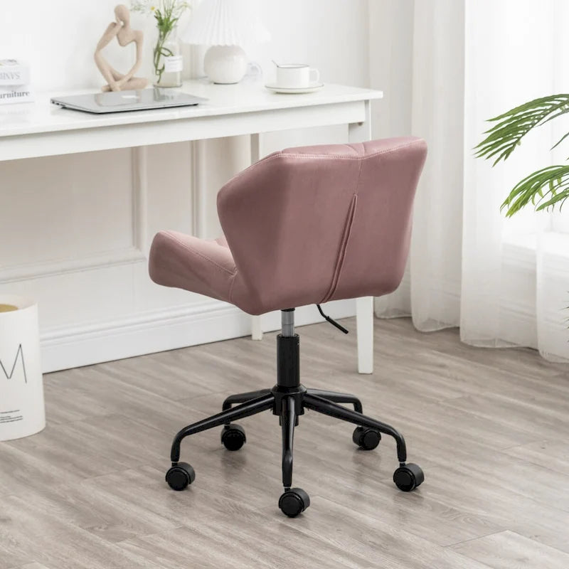 Chaise de bureau pivotante réglable capitonnée diamant pour bureau