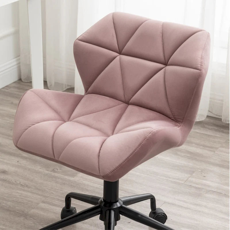 Chaise de bureau pivotante réglable capitonnée diamant pour bureau