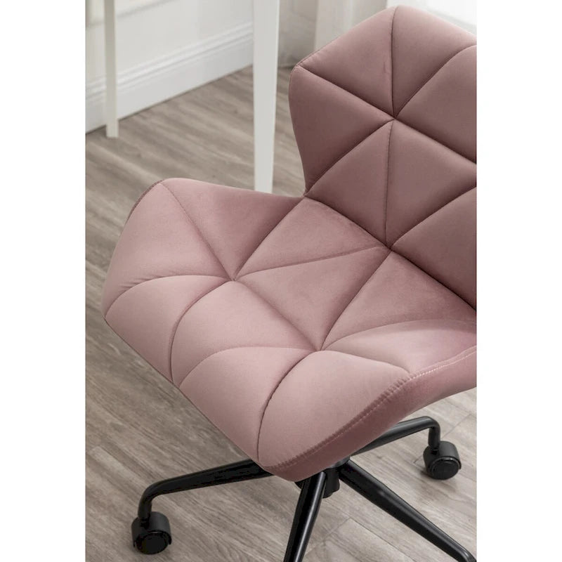 Chaise de bureau pivotante réglable capitonnée diamant pour bureau