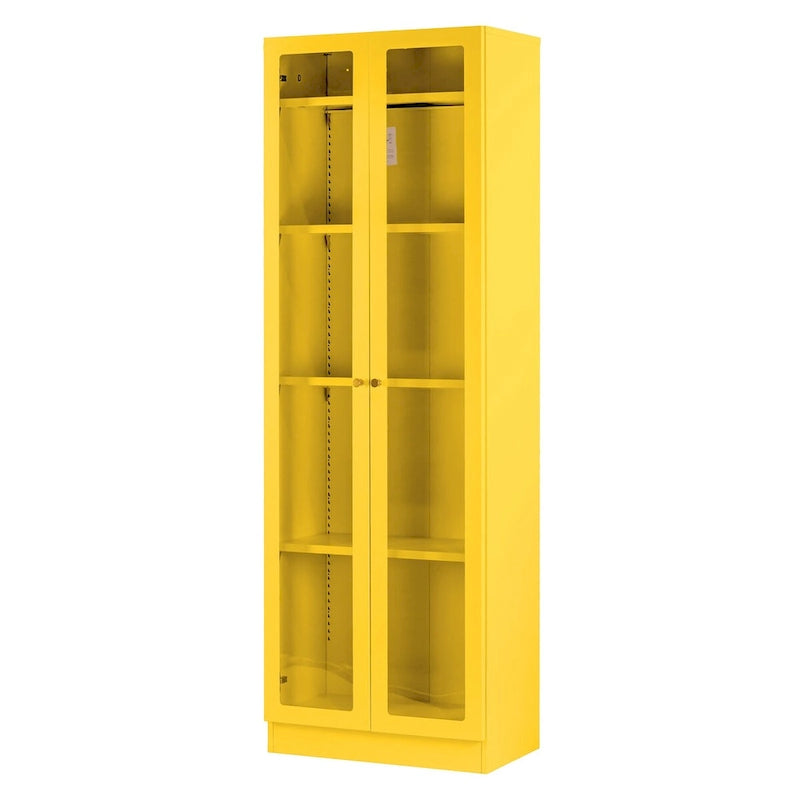 Meuble en métal Avidan jaune de 70 pouces avec portes françaises