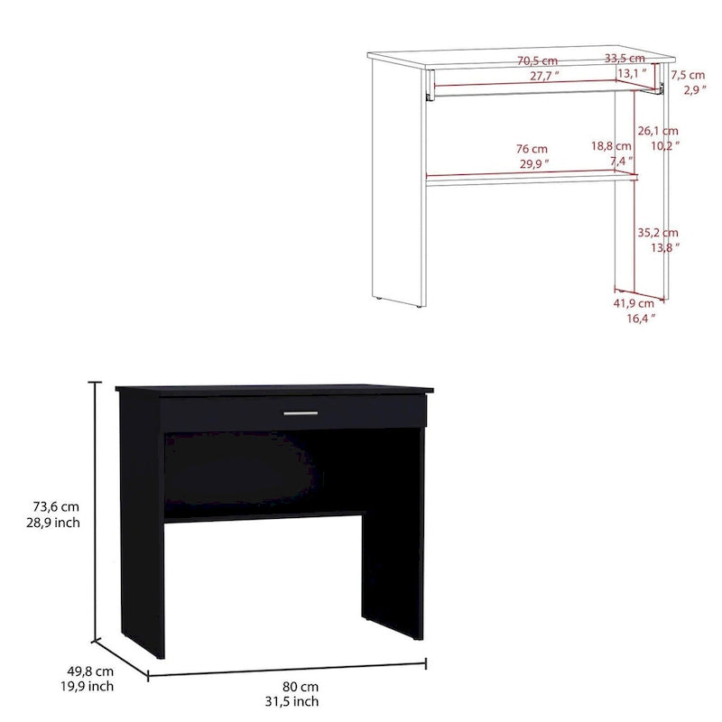 Bureau blanc 80 C