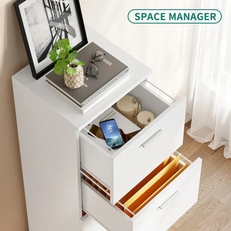 Moasis 51H Classeur Vertical à 4 Tiroirs Verrouillable pour Bureau à Domicile