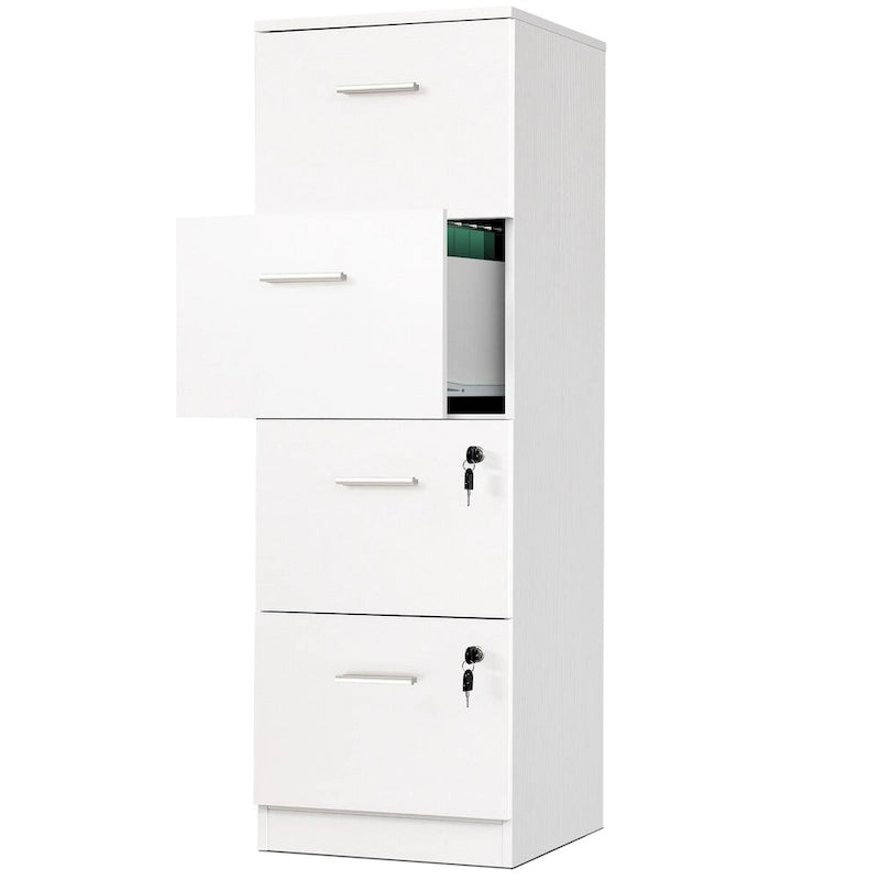 Moasis 51H Classeur Vertical à 4 Tiroirs Verrouillable pour Bureau à Domicile